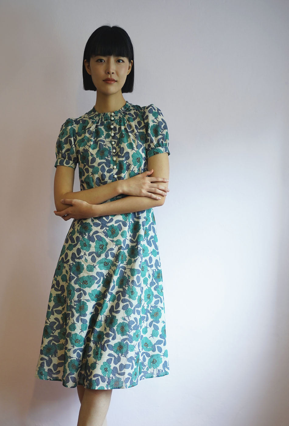 The Look Of Love Cotton Dress in Lovely Bloom