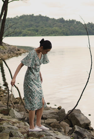 
                  
                    Shades of Summer Linen Dress in Fallen Leaves
                  
                