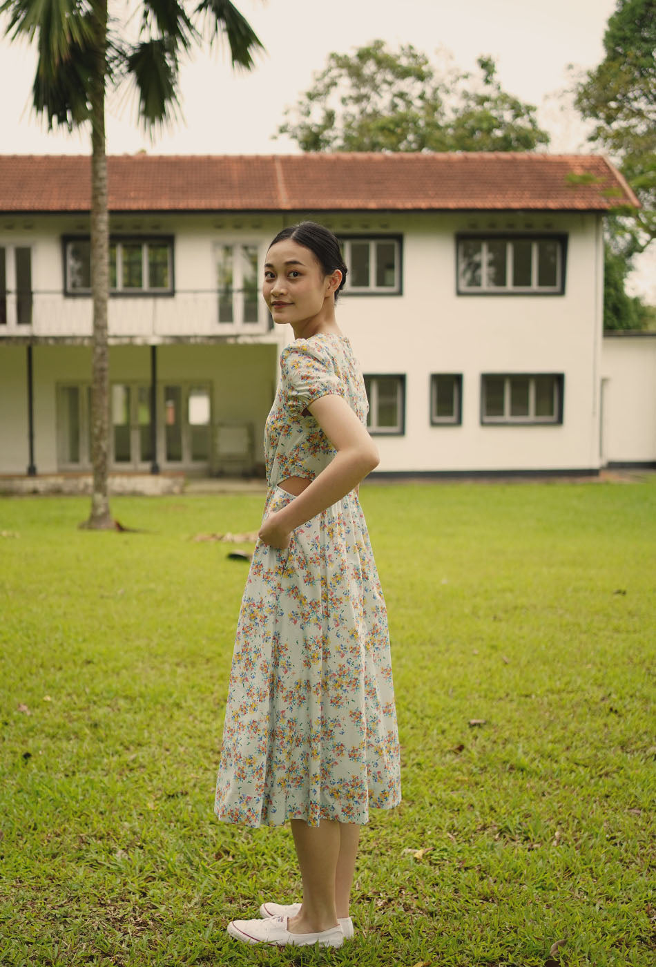 Stole My Heart Cotton Dress in Fairy Flower