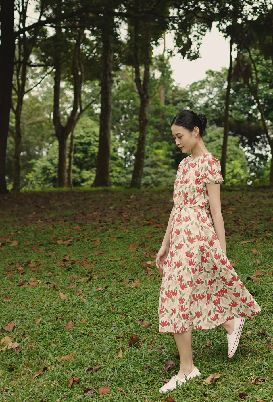 Stole My Heart Cotton Dress in Fresh in Bloom