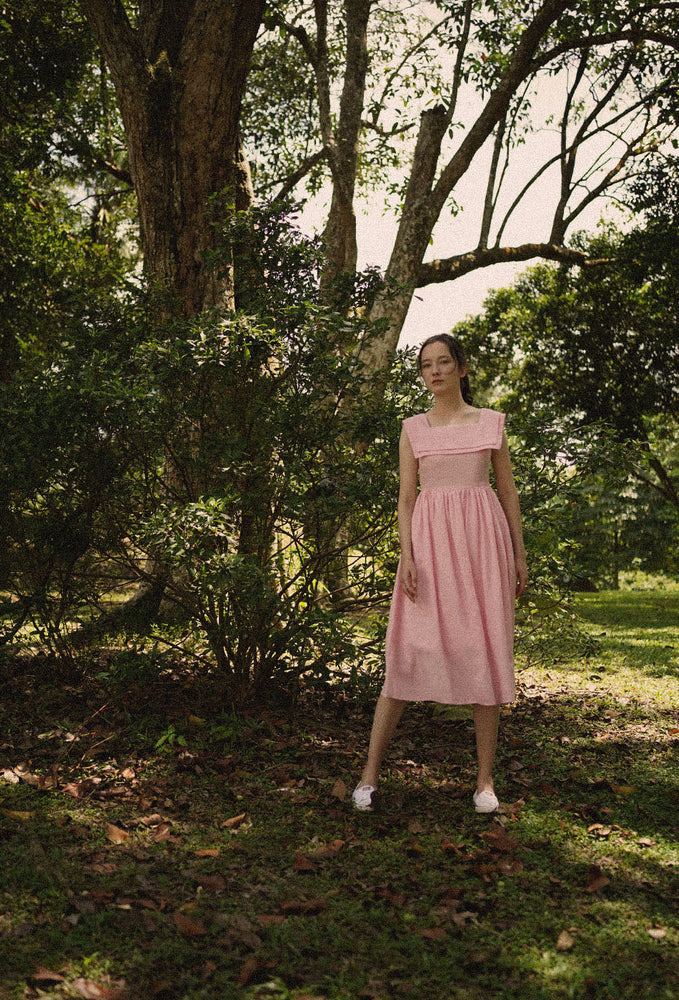 
                  
                    Grandma's Garden Linen Dress in Pink
                  
                