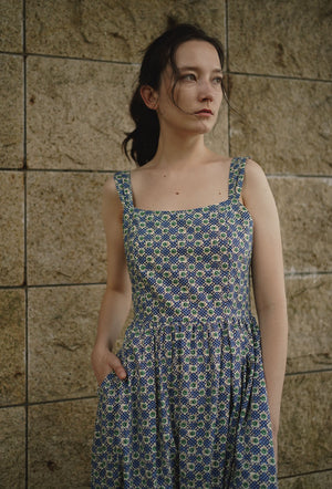 
                  
                    Catching the Sun Cotton Dress in Vintage Blue
                  
                