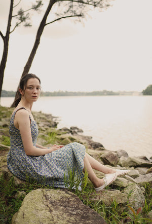 
                  
                    Catching the Sun Cotton Dress in Vintage Blue
                  
                