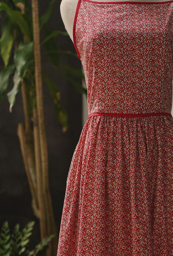 
                  
                    Seems Like Old Times Cotton Dress in Red Bloom
                  
                