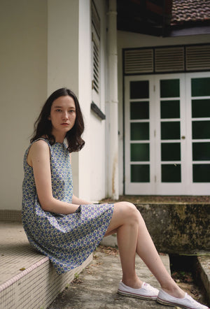 
                  
                    Enchanted Cotton Dress in Vintage Blue
                  
                