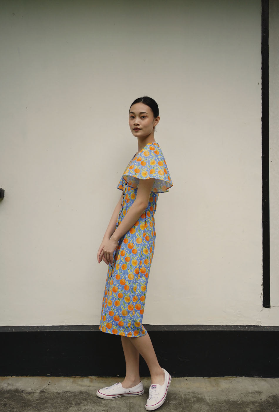 Shades of Summer Cotton Dress in Freshly Picked Oranges